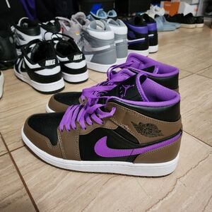Jordan 1 Mid Purple Mocha Men's - DQ8426-215 - US